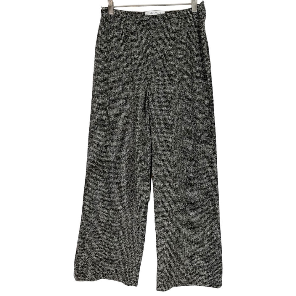 MaxMara Tweed Ankle Fit Pants Gray Size 8